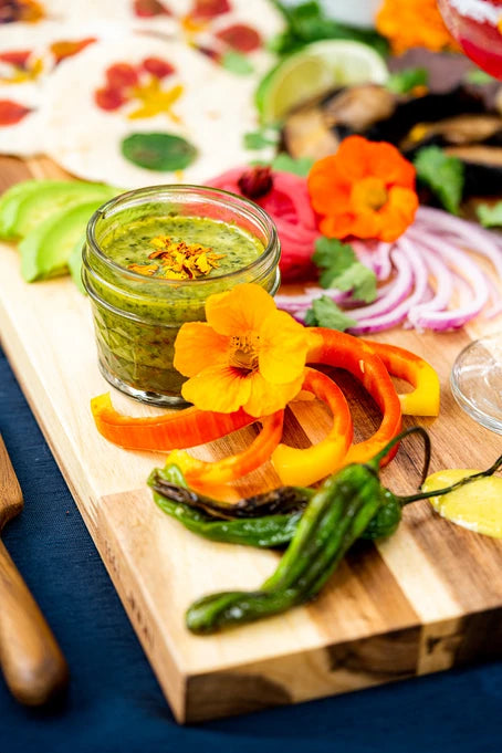 '22 Spring Recipe Series, Part 3: Nasturtium Chimichurri - Tap Into Your Inner Green Goddess